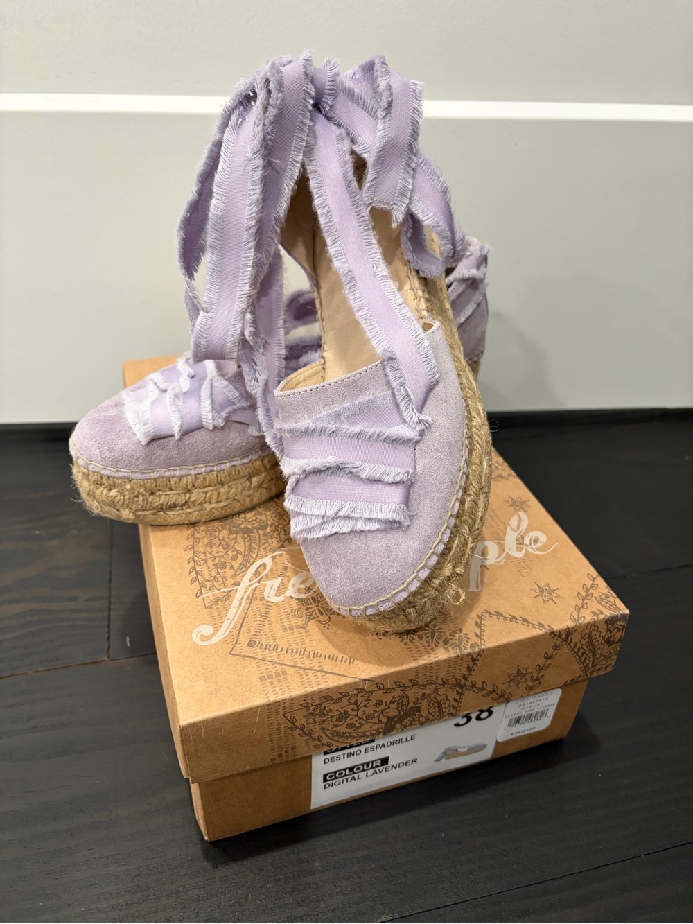 Free People Lavender Espadrille Platform Sandals